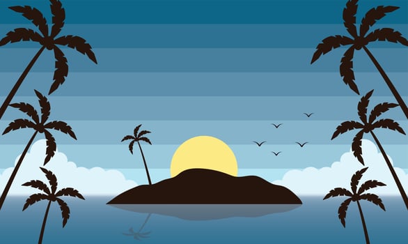 cute background beach tropical summer holidays weddings cute wallpaper mangrove vector  silhouette