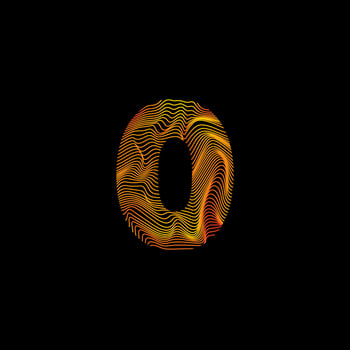 Wavy line number 0. Number with motion wave. number 0. Number logo with colorful twisted lines. Creative vector illustration with zebra, sea, print and wavy pattern lines.