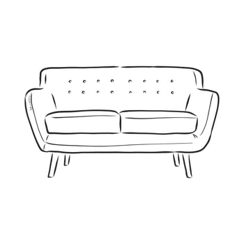 sofa vector sketch