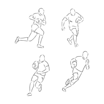 rugby american football vector sketch