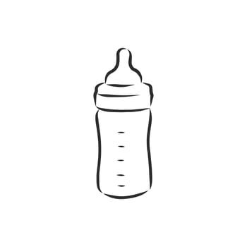 baby bottle vector sketch