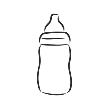 baby bottle vector sketch
