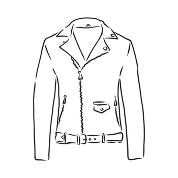 leather jacket vector sketch