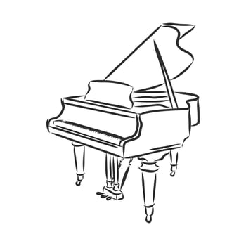 piano vector sketch