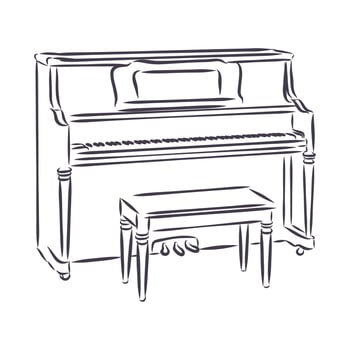 piano vector sketch