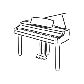 piano vector sketch