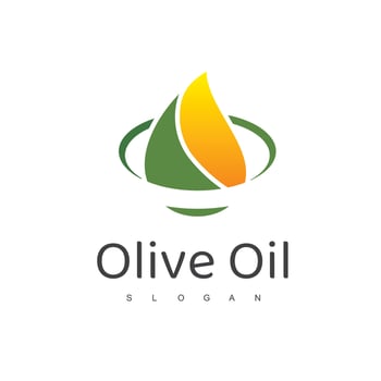 Olive Oil Logo With Droplet Symbol vector