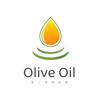 Olive Oil Logo With Droplet Symbol vector