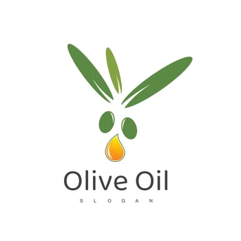 Olive Oil Logo With Droplet Symbol vector