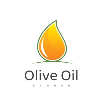 Olive Oil Logo With Droplet Symbol vector