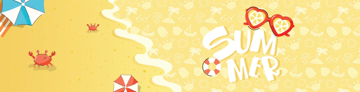 A captivating flat design of summer billboard vector