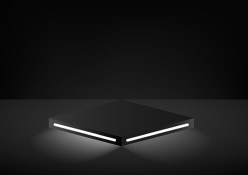 Podium realistic pedestal scene for product display vector