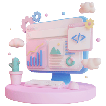 Computer abstract 3d Illustration png