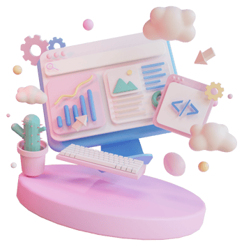 Computer abstract 3d Illustration png