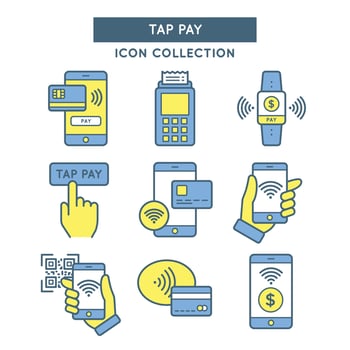 Quick and Easy Payments Using Tap Pay Technology vector