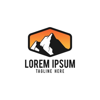 Mountain vector logo template. symbol for nature landscape or Outdoor Adventure.