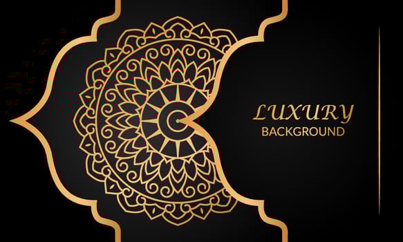 Luxury Arabesque Mandala Background with golden elements. Arabic Islamic east style, Ramadan Style Decorative mandala. Mandala for print, vector