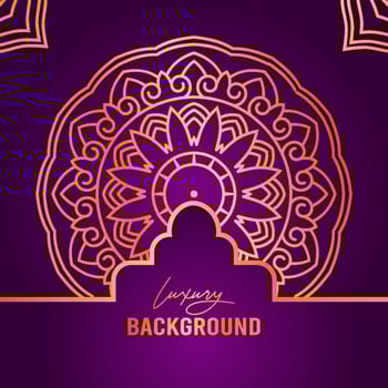 Luxury Arabesque Mandala Background with golden elements. Arabic Islamic east style, Ramadan Style Decorative mandala. Mandala for print, vector