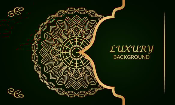 Luxury Arabesque Mandala Background with golden elements. Arabic Islamic east style, Ramadan Style Decorative mandala. Mandala for print, vector