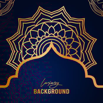 Luxury Arabesque Mandala Background with golden elements. Arabic Islamic east style, Ramadan Style Decorative mandala. Mandala for print, vector