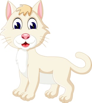 Cute cartoon cat vector