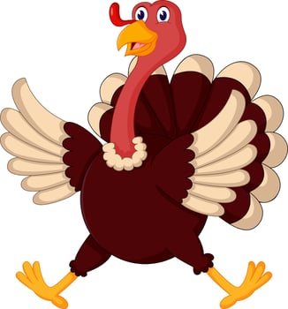 cute Cartoon turkey vector