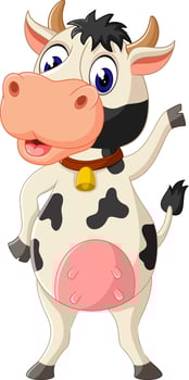 Cute cow cartoon vector