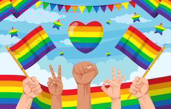 Pride Month Festivity Background vector