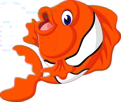 cute fish cartoon vector