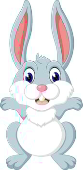 Cute cartoon rabbit vector