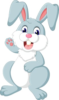 Cute cartoon rabbit vector