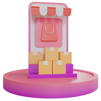 3D Illustration object icon shop market png