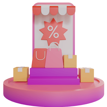 3D Illustration object icon discount shop png