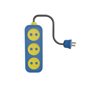 3D Illustration object icon power strip png