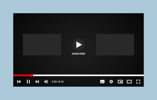 Social media concept. Online media player templates vector