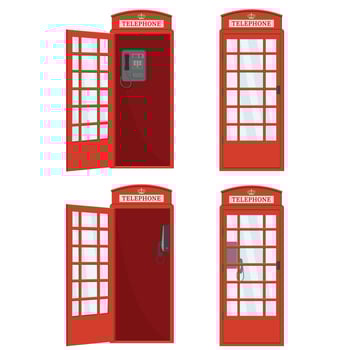 London phone box , vector illustration
