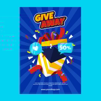 Give Away Poster vector