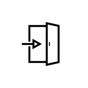 Exit icon isolated on white background vector