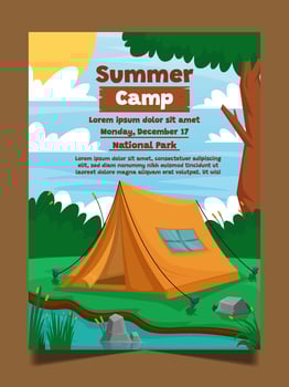 Summer Camp Poster vector