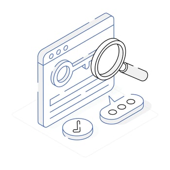 Take a look at this keyword search isometric icon vector