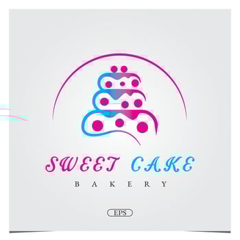 Cupcake logo sweet cake  logo cake shop logo cake bakery design logo premium elegant template vector eps 10