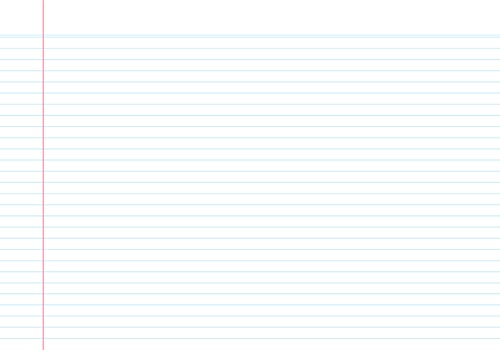 Blank notebook paper sheet with lines vector illustration