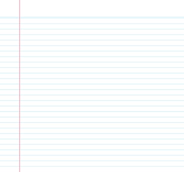 Blank notebook paper sheet with lines vector illustration