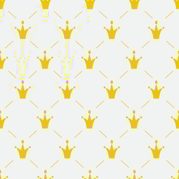 crown seamless vector pattern