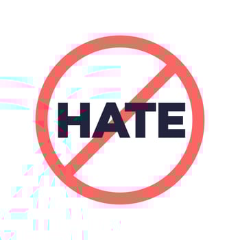 No hate speech sign vector