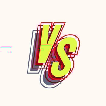 Vector versus sign cartoon style for banner sport