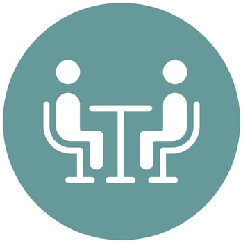 Interview Icon Style vector