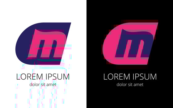 Creative writing of CM letters vector
