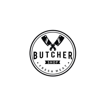 Butcher shop logo icon vector