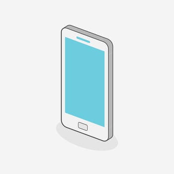 Vector phone isometric flat 3D style template